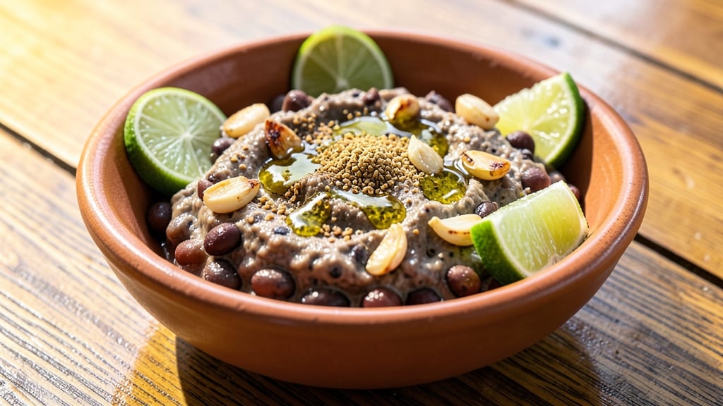 Bean Dip Recipe From Scratch: Creamy Cumin-Lime Base With Crunchy Tortilla Topping