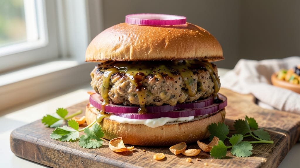 Bean Burger Recipe Indian: Spiced Chickpea and Lentil Patties With Charred Tortilla Crunch