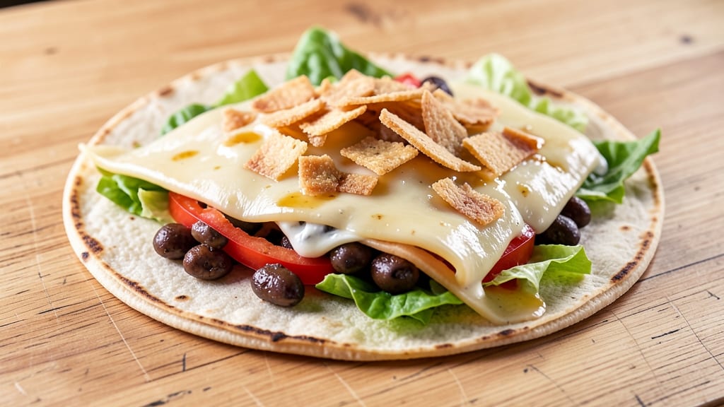Black Bean Crunch Wrap Supreme Recipe: Crispy Tortilla Layers With Spiced Cheese Twist