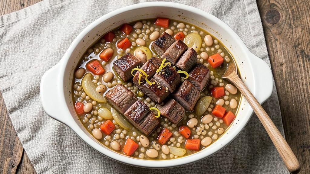 Beef Barley and Bean Soup Recipe: Hearty Winter Stew With Savory Depth