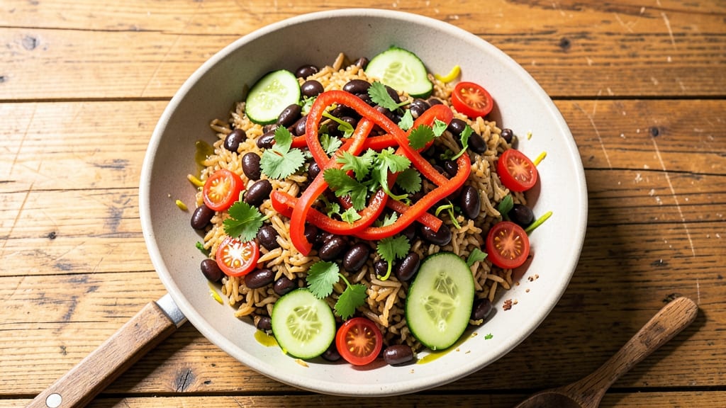 Brown Rice and Black Bean Salad Recipe: Hearty Protein-Packed Meal Prep