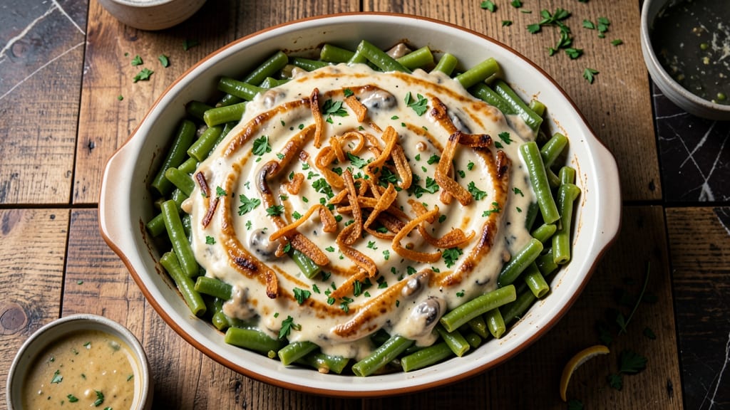 American Green Bean Casserole Recipe: Homestyle Crunch with Creamy Mushroom Magic