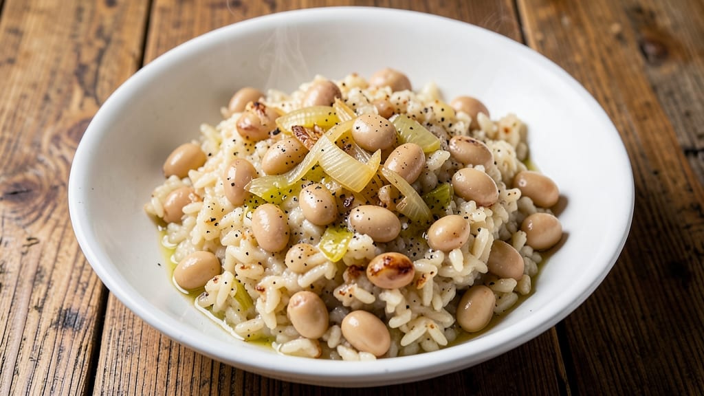 Bean Risotto Recipe: Creamy Arborio Magic With Toasted Garlic
