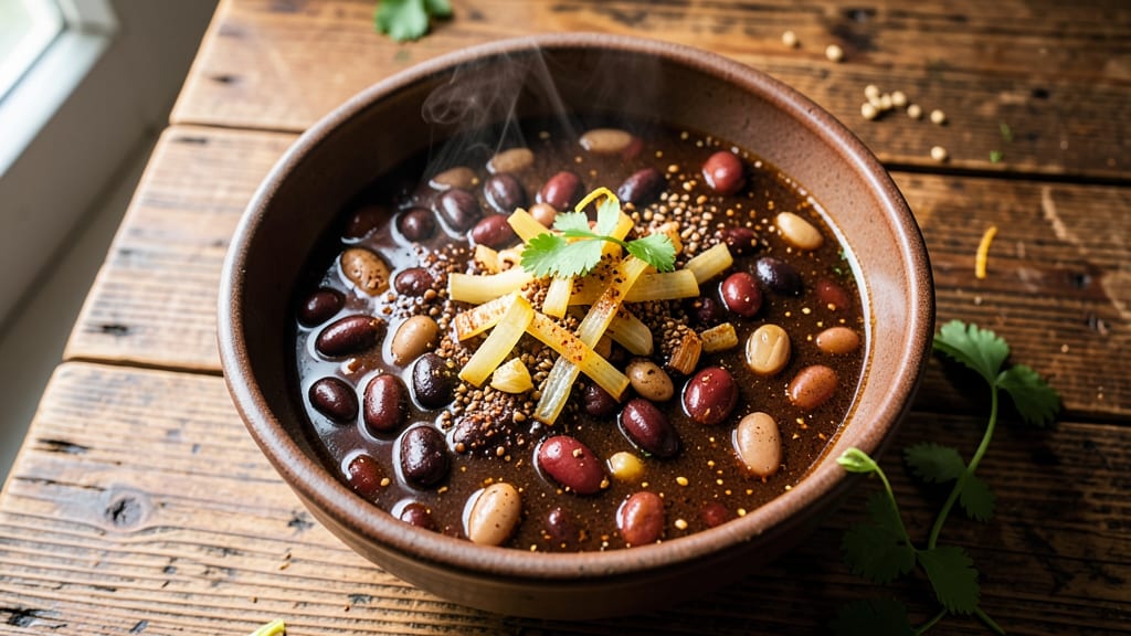 Bean Blend Soup Recipe: Triple-Bean Texture Play with Garlic and Cumin