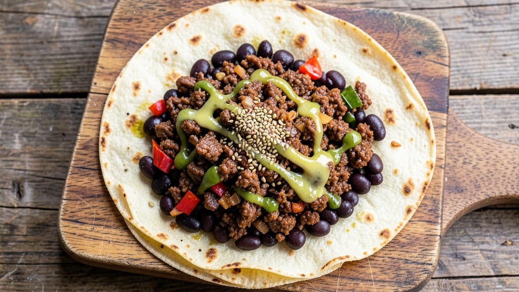 Beef Bean Green Chili Burritos Recipe: Spiced Tortilla-Wrapped Fiesta in 30 Minutes