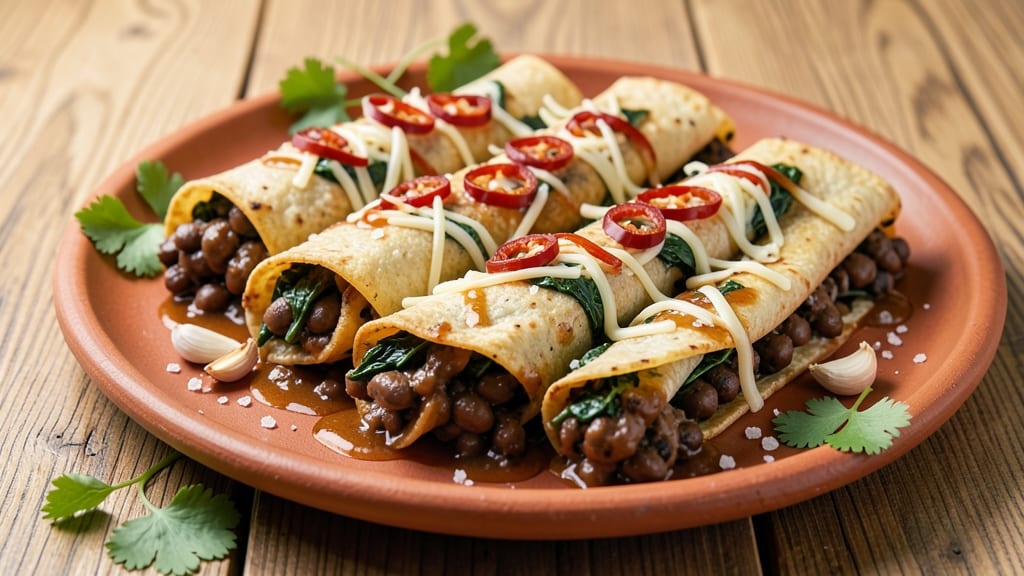 Black Bean and Spinach Enchiladas Recipe: Smoky Tortilla-Wrapped Comfort in 30 Minutes