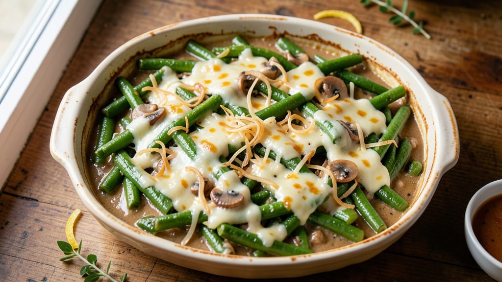 Babish Green Bean Casserole Recipe: French-Fried Onions and Creamy Mushroom Topping