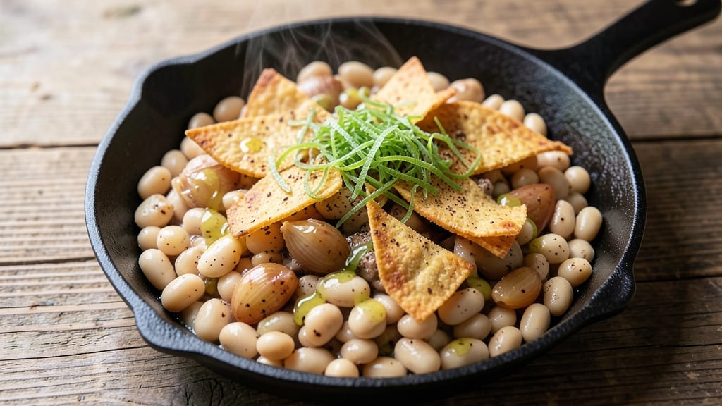 Best White Beans Recipe Ever: Crispy Tortilla Crowns Over Creamy Cumin-Lime Bliss