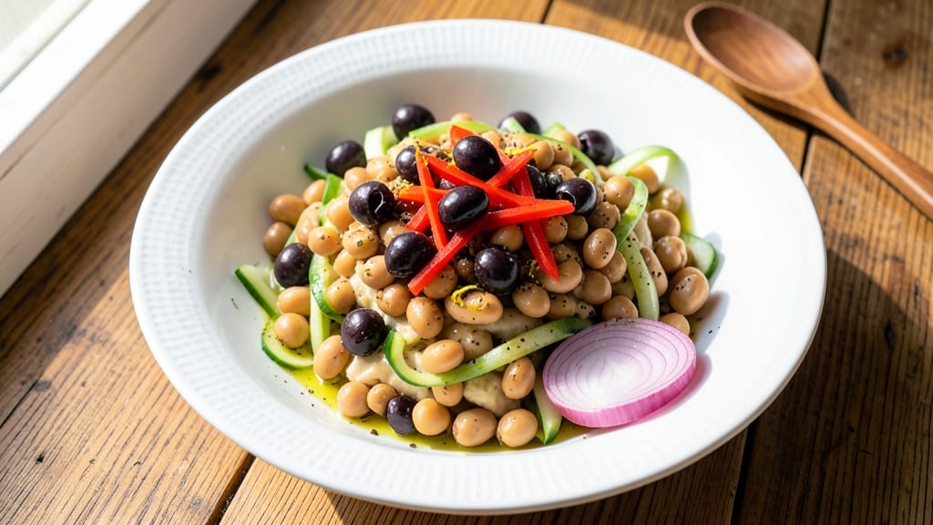 Bush's Greek Dense Bean Salad Recipe: Crunchy Chickpea and Herb-Packed Freshness