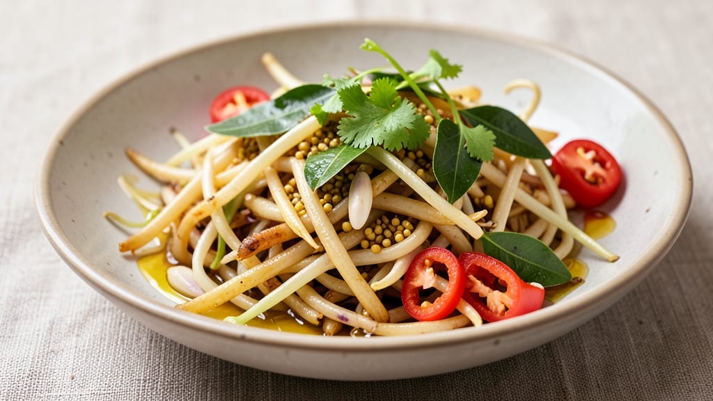 Bean Sprouts Indian Recipe: Spiced Cumin and Mustard Seed Crunch