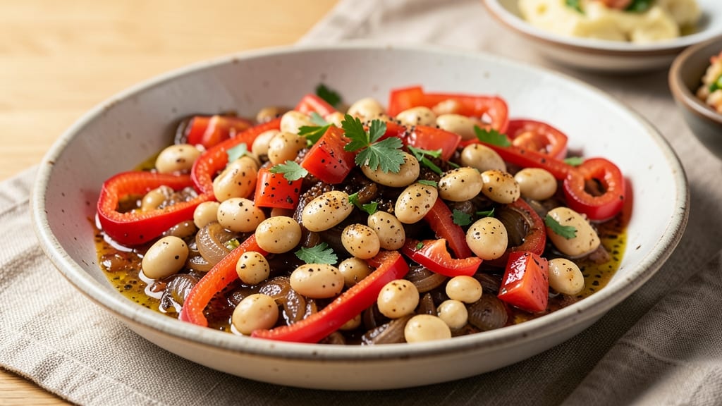 Bean Shakshuka Recipe: Crispy Tortilla Crowns Over Spiced Tomato-Bean Sauce
